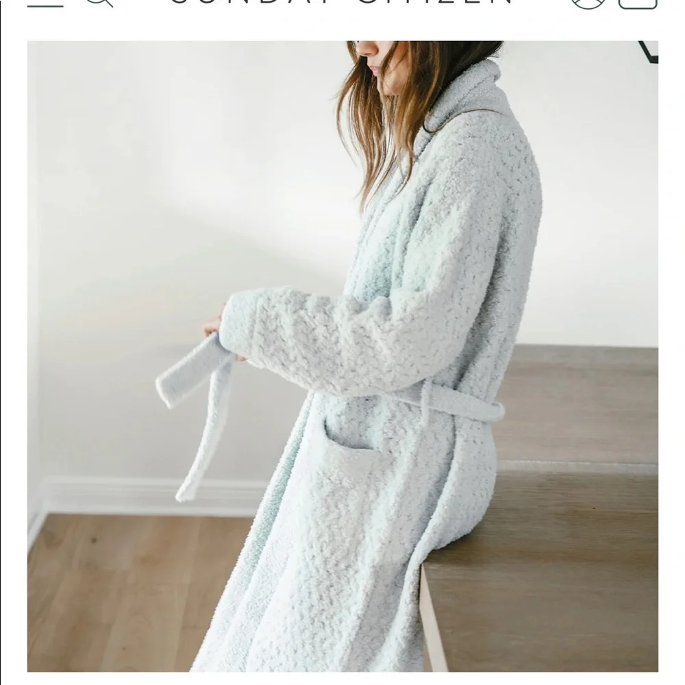 Cozy Gray Women's Robe - Picture 12 of 14